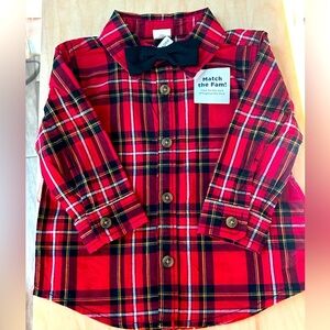 Old Navy button down with bow tie 6-12 months